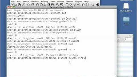 Developing a Python Program with JEdit on Macintosh OS/X