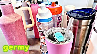 How to Clean Reusable Water Bottles (whats in your STRAW may SHOCK YOU)