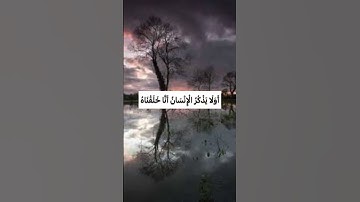أَوَلَا يَذْكُرُ الْإِنْسَانُ أَنَّا خَلَقْنَاهُ مِنْ قَبْلُ وَلَمْ يَكُ شَيْئًا❤️#سورة_مريم