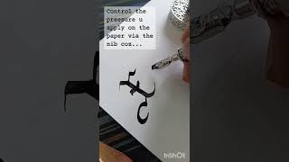 Most people miss this in dip pens...#calligraphy #lettering #shorts #asmr #satisfying #Gothic #ink
