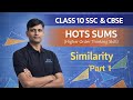 School Section SSC Board Class 10. HOTS (Higher Order Thinking Skills) Similarity part 1