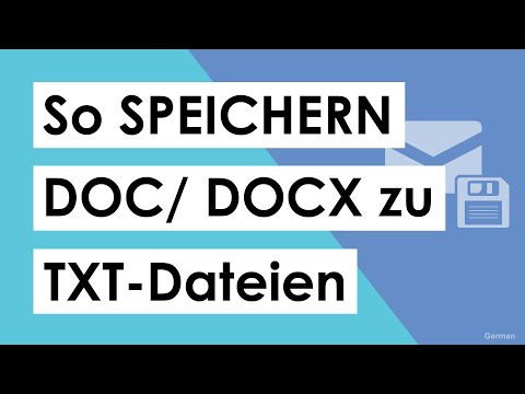 Speichern Sie DOC to TXT mit dem DOC zu TXT Konverter