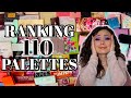 RANKING ALL OF THE EYESHADOW PALETTES I TRIED IN 2020 (sos send help)