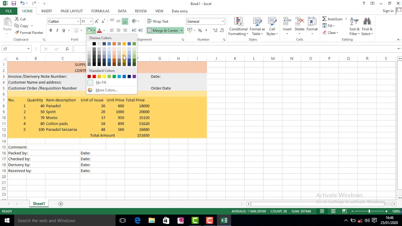 How To Create Delivery Note Using Microsoft Excel YouTube How To Create Delivery Note Using Microsoft Excel YouTube