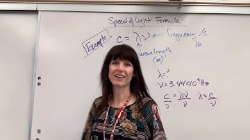 Speed of Light Formula Example