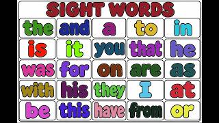 Sight Words for Kids | Learn Easy Sight Words | Preschool & Kindergarten