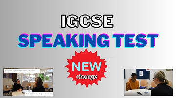 IGCSE Speaking test: English as a Second Language