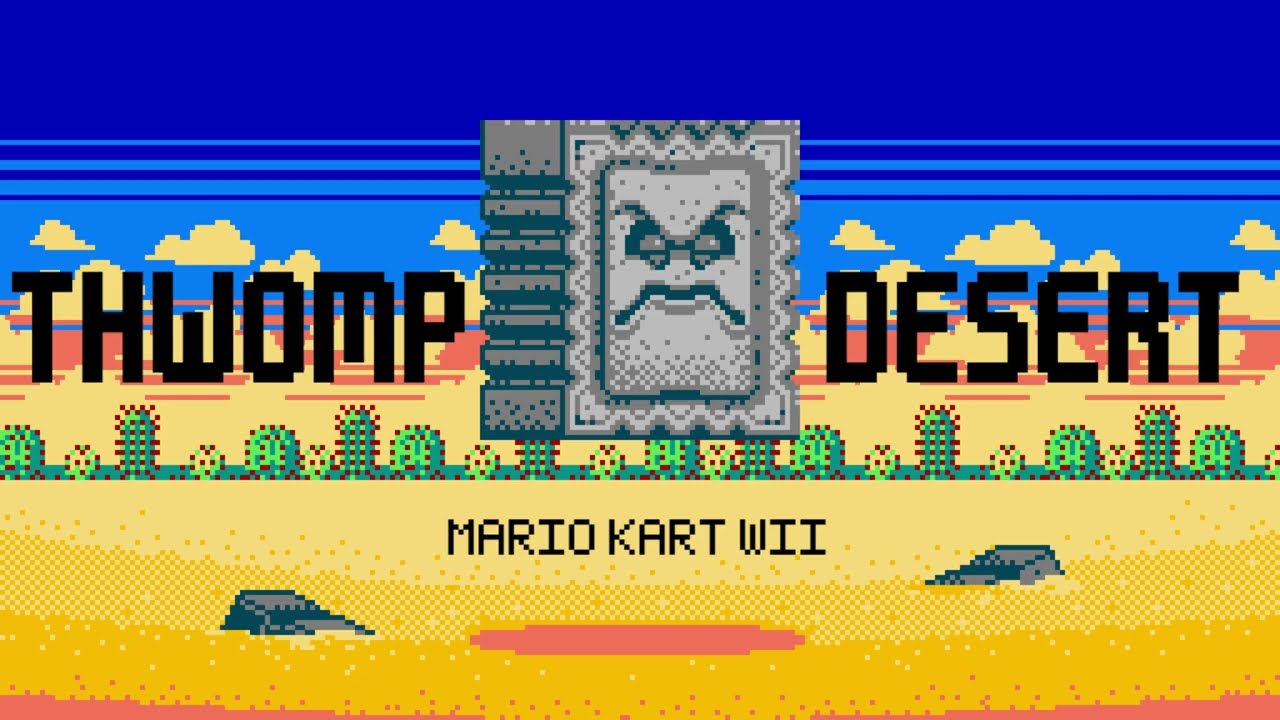 Mario Kart Wii: Thwomp Desert – 8-bit FDS Cover