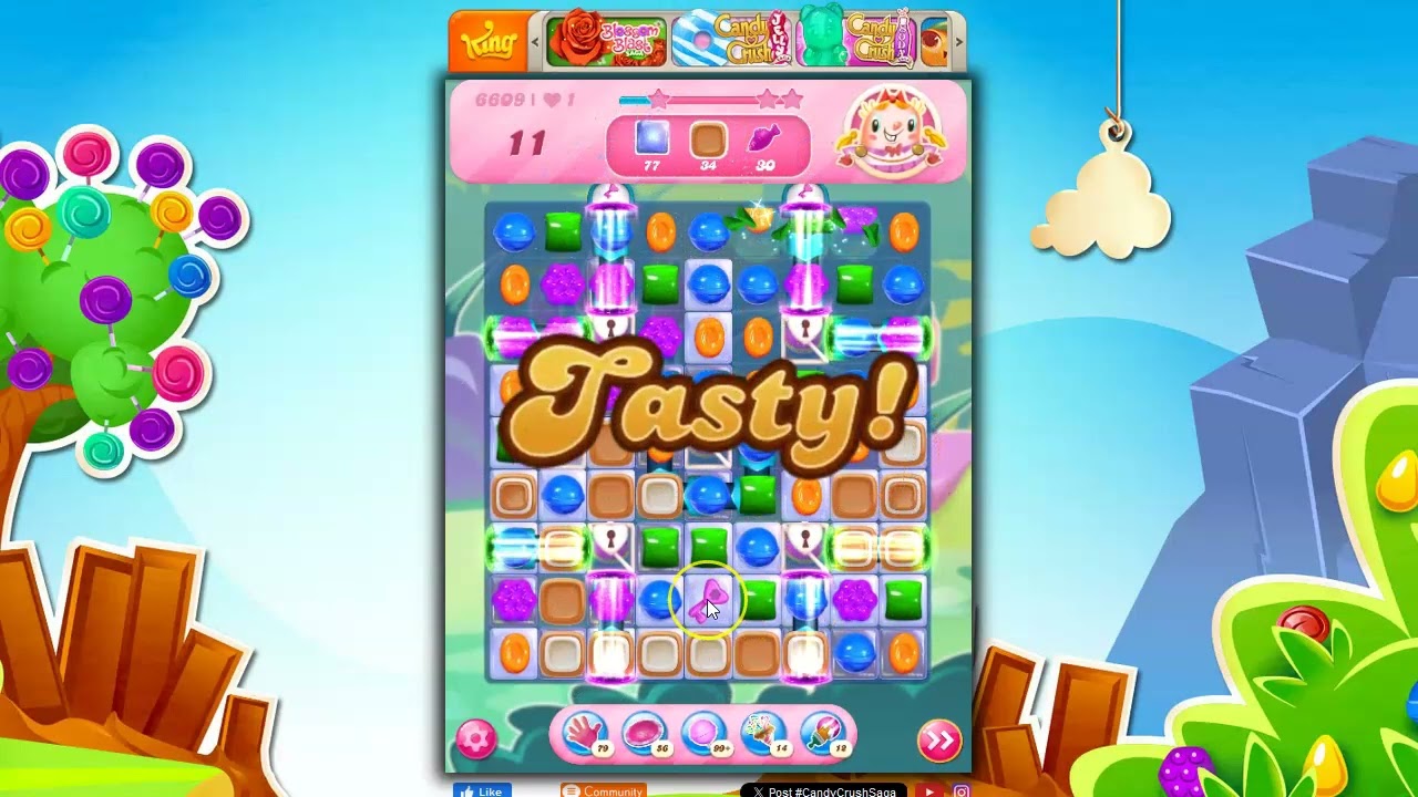 Candy Crush Level 6609 Talkthrough, 26 Moves 0 Boosters - YouTube