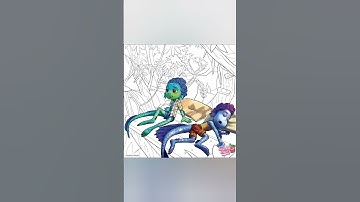 Happy Colour - Colour by Number. Disney Luca 💚🧑 - Luca And Alberto Spending The Night At Giulias