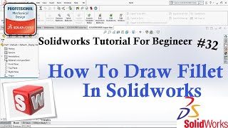 Solidworks Tutorial For Begineer #32 - How To Draw Fillet In Solidworks #fillet #solidworks #skytech