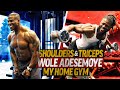 Full Shoulders & Triceps Workout with Wole Adesemoye at My Home Gym!