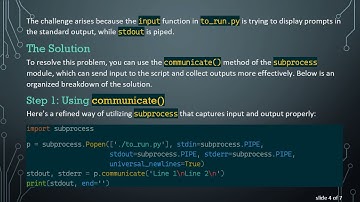 How to Execute a Python Script from Another Script Using subprocess for Full I/O