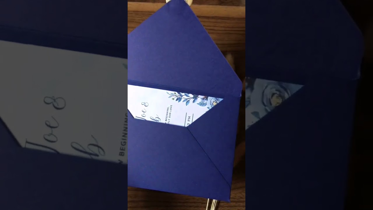 Royal Blue Wedding Invitation