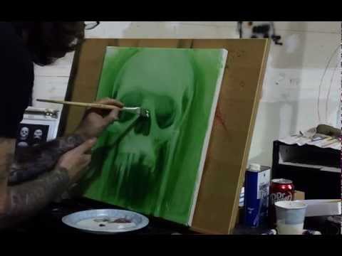 Skull Speed Oil Painting