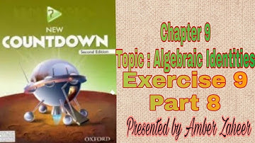 Countdown Mathematics 2nd Edition || Grade 7th || Part: 8 || Chapter 9 || Exercise 9