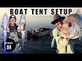 Epic camping on our boat  boat tent set up  snapper and squid catch n cook  ep 94