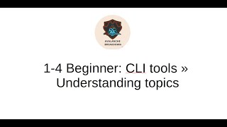 1-4 Beginner: CLI tools » Understanding topics