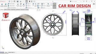 Car Rim design in SolidWorks | Solidworks Tutorial