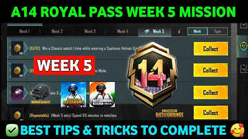 A14 WEEK 5 MISSION | PUBG WEEK 5 MISSION EXPLAINED A14🔥A14 ROYAL PASS WEEK 5 MISSION | C9S25 WEEK 5