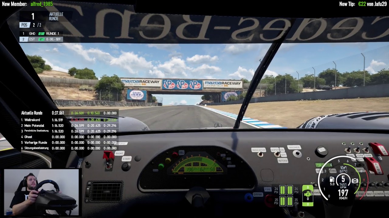 games people play Laguna Seca World Record 1:16:500 Project Cars 2 5th Oct. 2017