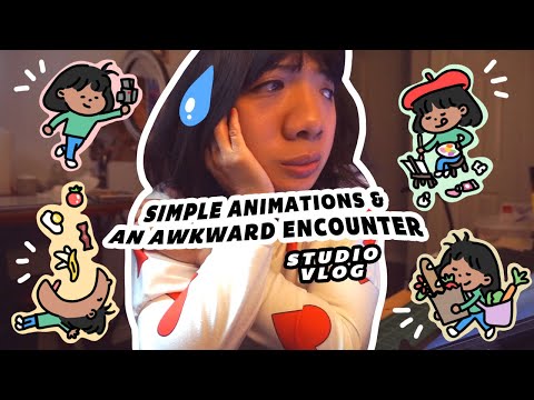 studio vlog | 🎞️Small animations and an awkward encounter😅