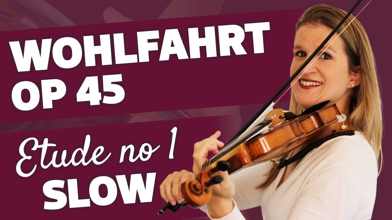 WOHLFAHRT no 1 Violin Etude SLOW 60 BPM PlayAlong Tutorial YouTube
