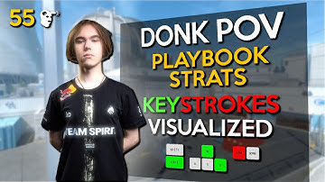 🔥DONK DROPS 55 KILLS IN NUKE! (KEYSTROKES VISUALIZED) - FACEIT GAMEPLAY | CS2 POV