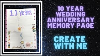 Create With Me | Wedding Anniversary Memory Page | Happy Planner
