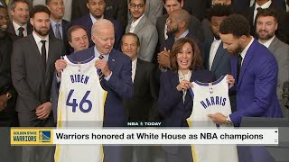 Steph Curry & Golden State Warriors honored at the White House as NBA Champions | NBA Today screenshot 5