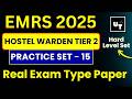 EMRS 2025 Hostel Warden Tier 2 | Practice Set 15 🔥 Hardest Questions Ever | Full Solution + Strategy