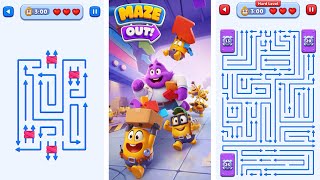 Maze Out! - Tap Puzzle Levels 1-20 Gameplay  screenshot 1