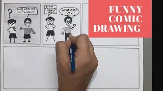 Famous Funny conversation between two Friends || Funny Comic Drawing || CRAZY ART'S || Net Worth