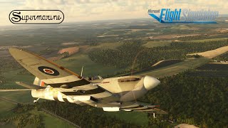 Flight Replicas Spitfire Mk.V - Evening Aerobatics over Compton Abbas - Microsoft Flight Simulator screenshot 4