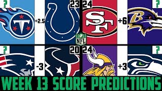 NFL Week 13 Score Predictions 2019 (NFL WEEK 13 PICKS AGAINST THE SPREAD 2019)