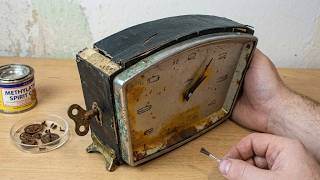 RESTORATION of the antique wooden clock "LIGHTHOUSE". Restoration OF THE MANTEL CLOCK.
