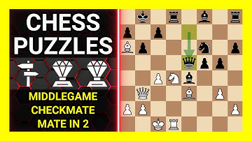 Chess Puzzles to Practice. Themes: Middlegame, Checkmate, Mate in 2. Learn Chess