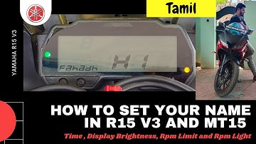 How to set your name in your R15 v3 and MT 15 Speedometer | Display Basic Settings