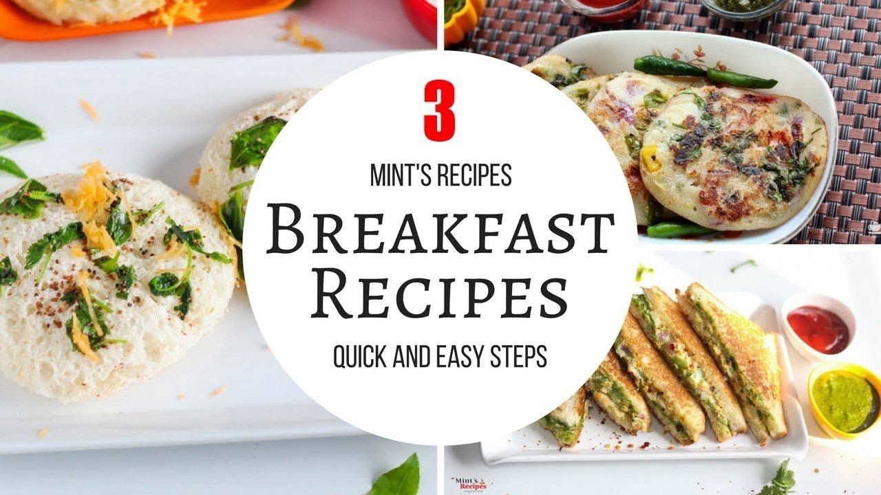 3 Quick & Easy Breakfast Recipes | Evening Snacks Recipes | MintsRecipes