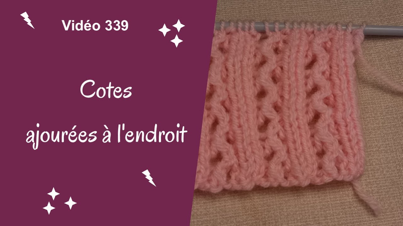 Cotes ajourés à l'endroit vidéo 339