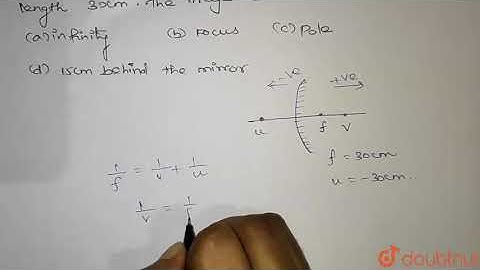 A point object is placed at a distance of 30cm from a convex mirror of | Class 12 PHYSICS | Doubtnut