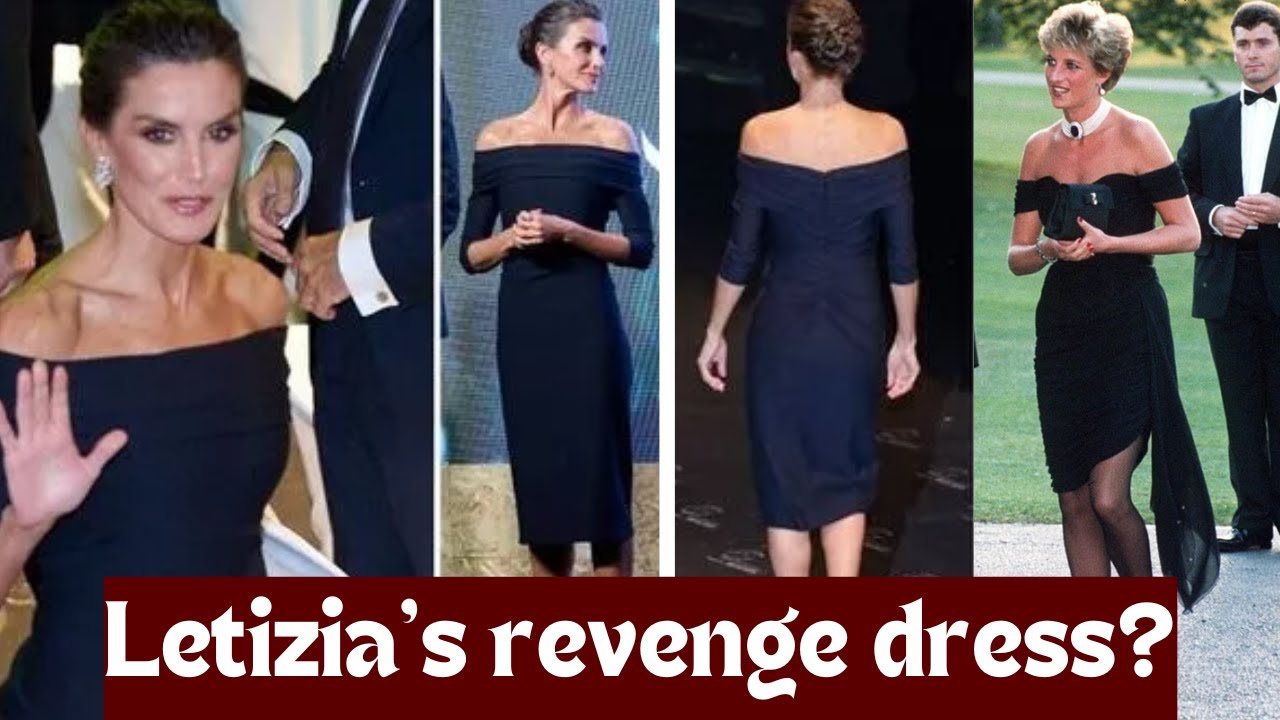 queen letizia backless dress defies criticism, wears inspired by Lady Di’s iconic “revenge dress” SS