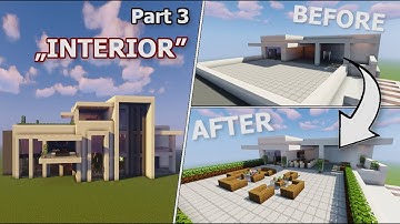 MINECRAFT MODERN MANSION 🏠 | INTERIOR TUTORIAL Part 3/3