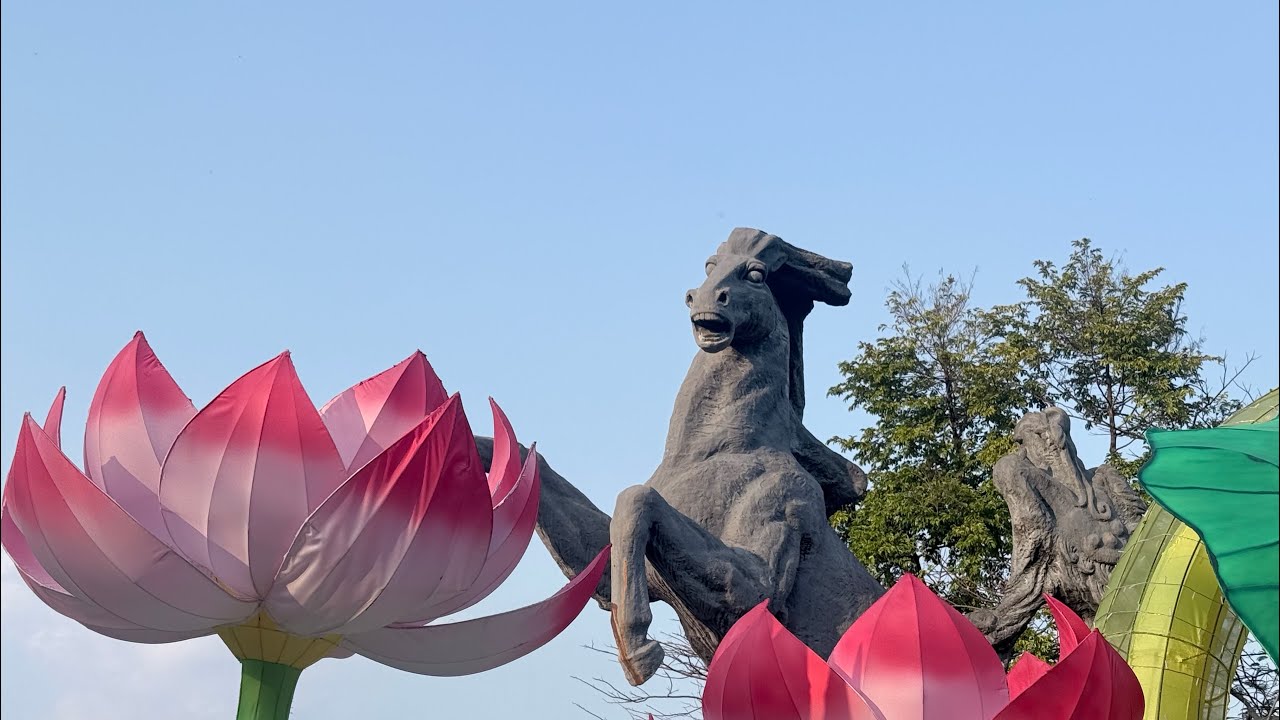 都說過年公園有燈展，今兒騎車去蹭熱鬧，尋那點人間煙火。亂逛幾個園子，可真不熱鬧，燈不盛，人也稀；連廣場食肆也靜默一般。熱鬧彷彿另有去處，只剩車輪與夜色作伴。【單車騎士】#cycling 