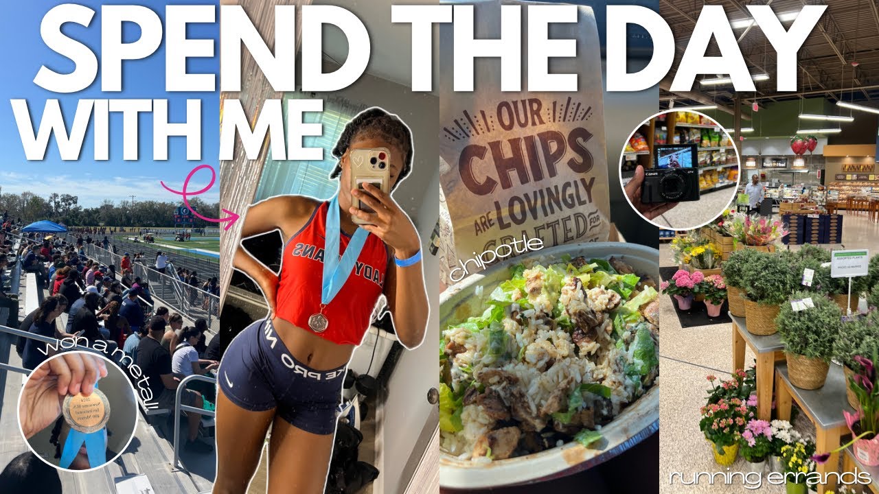 day in my life as an athlete | grwm, track meet, races, & more!