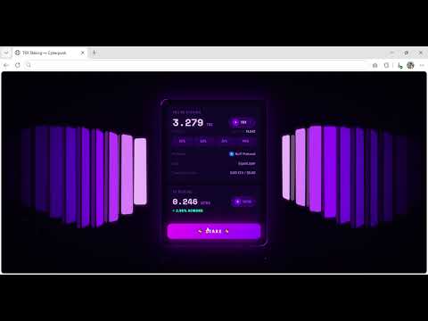 I Built a Cyberpunk TRX Staking Interface (Pure HTML/CSS/JS)