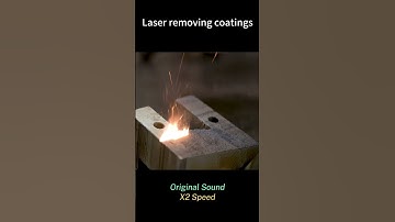 The process of laser removing coatings. #laser #lasercleaning  #laserremoval  #metal #coating