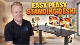This L-Shaped Standing Desk Took 35 Minutes to Build (No Tools Needed)