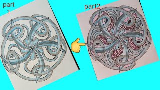 How to Draw Tangle Pattern Easy Part 2