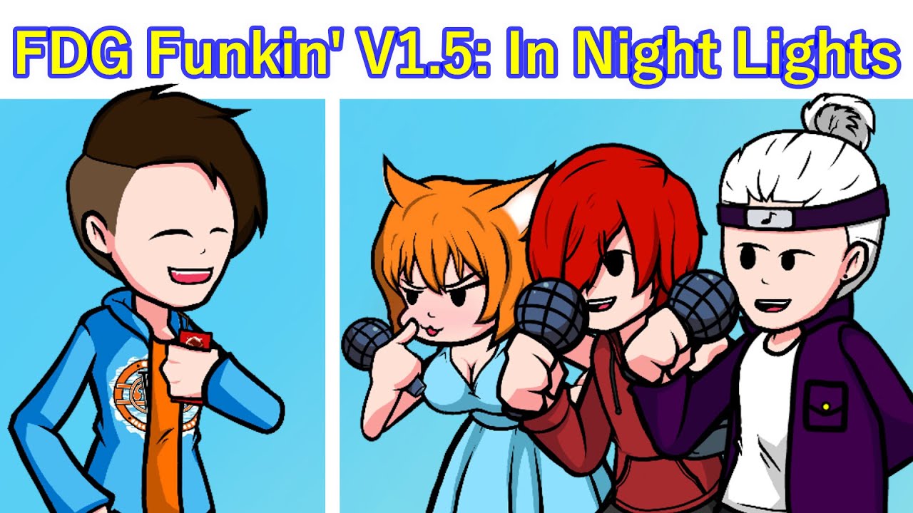 FNF FDG Funkin' V1.5 The Menagerie In Night Lights Mod Showcase